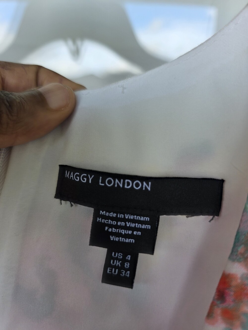 Maggy London Floral Midi Dress Size 4 Sleeveless Fit & Flare Pink Multicolor NWT - Picture 6 of 10
